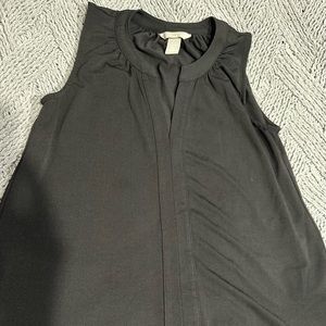 H&M sleeveless v neck tops - xs green and black